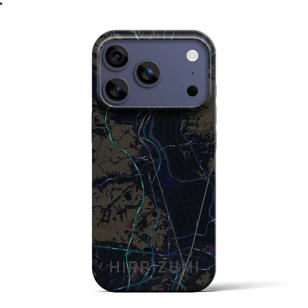 【平泉（岩手県）】地図柄iPhoneケース（バックカバータイプ）