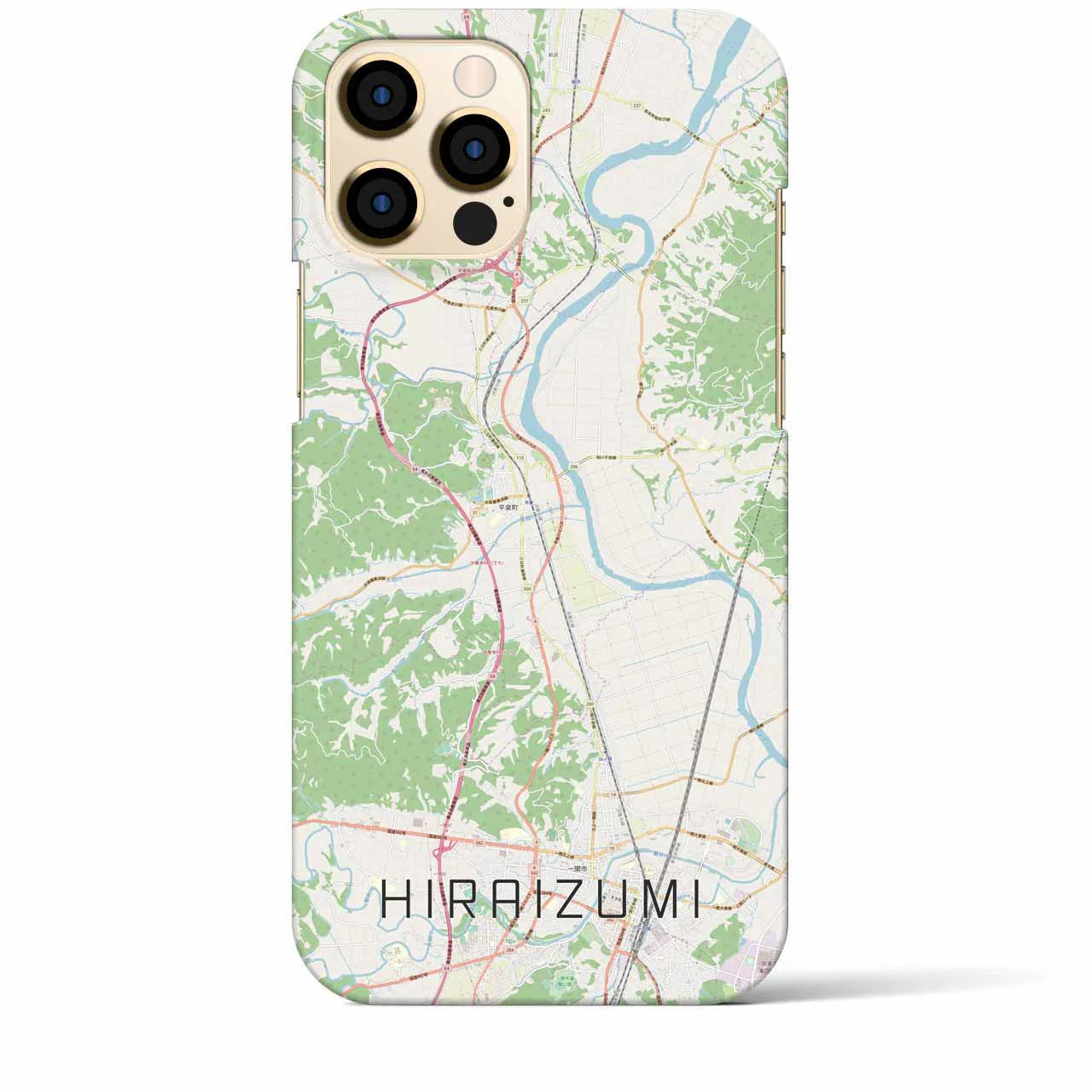 【平泉（岩手県）】地図柄iPhoneケース（バックカバータイプ）