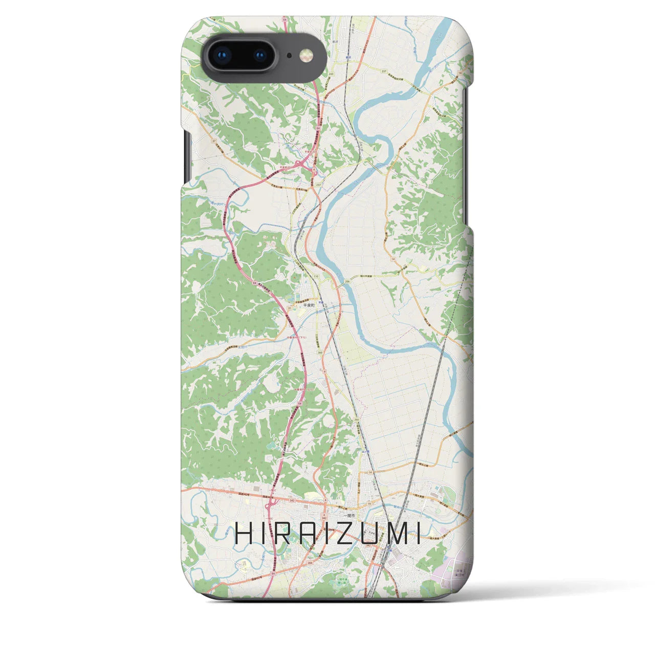 【平泉（岩手県）】地図柄iPhoneケース（バックカバータイプ）