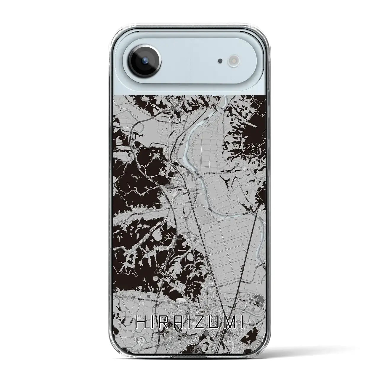 【平泉（岩手県）】地図柄iPhoneケース（クリアタイプ）