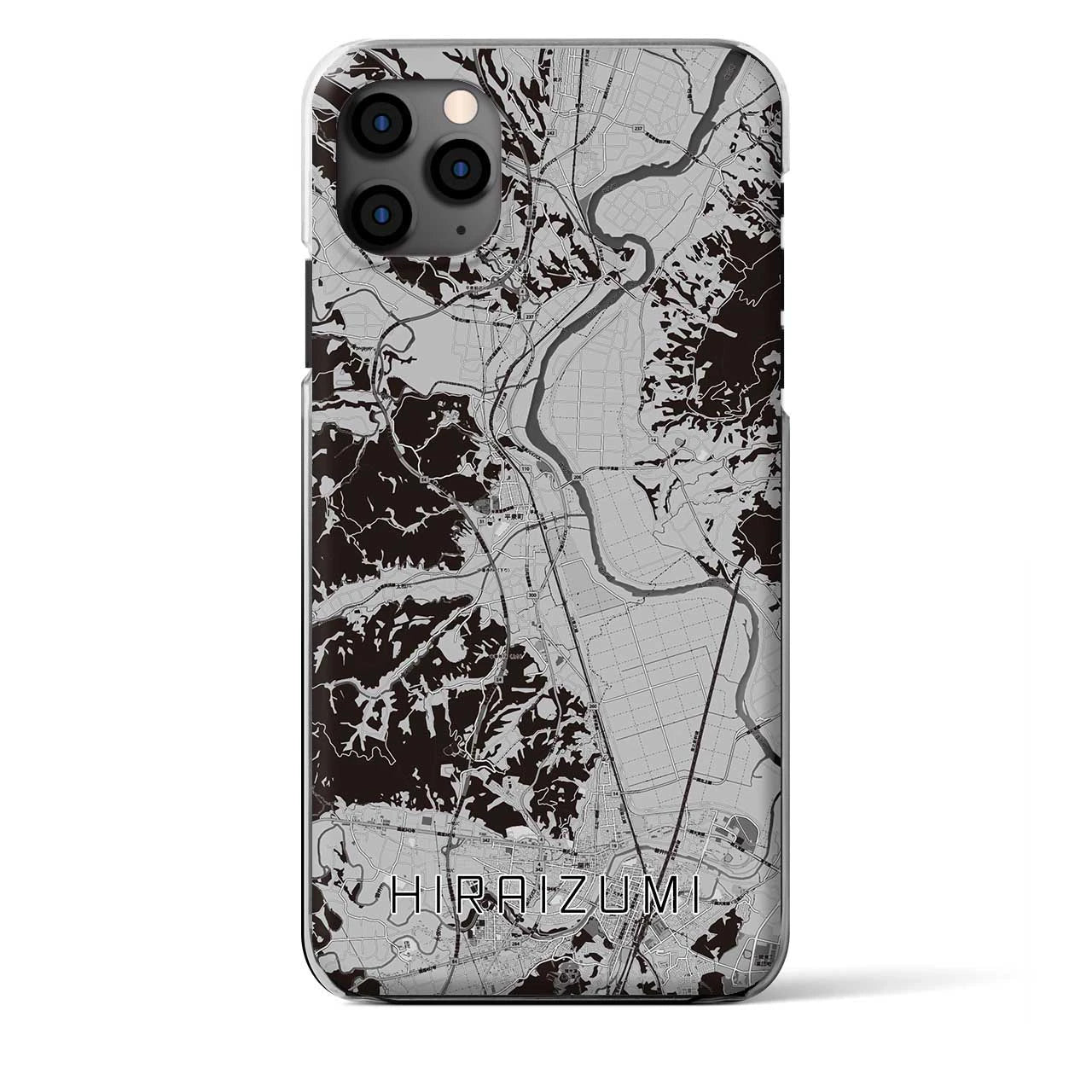 【平泉（岩手県）】地図柄iPhoneケース（クリアタイプ）