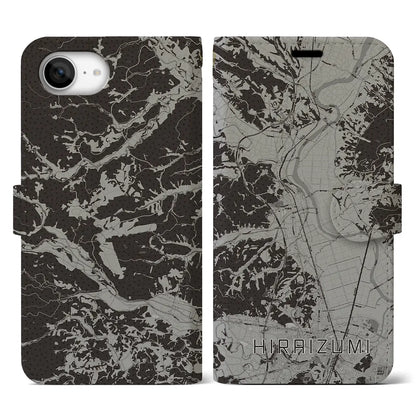 【平泉（岩手県）】地図柄iPhoneケース（手帳タイプ）