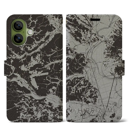 【平泉（岩手県）】地図柄iPhoneケース（手帳タイプ）