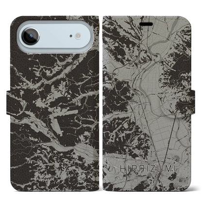 【平泉（岩手県）】地図柄iPhoneケース（手帳タイプ）