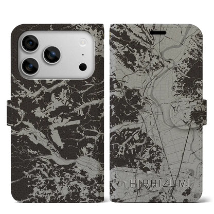 【平泉（岩手県）】地図柄iPhoneケース（手帳タイプ）