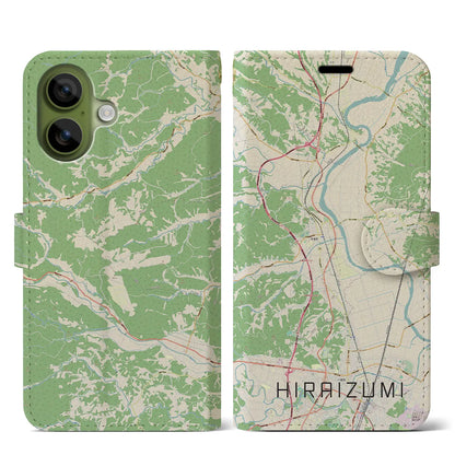 【平泉（岩手県）】地図柄iPhoneケース（手帳タイプ）