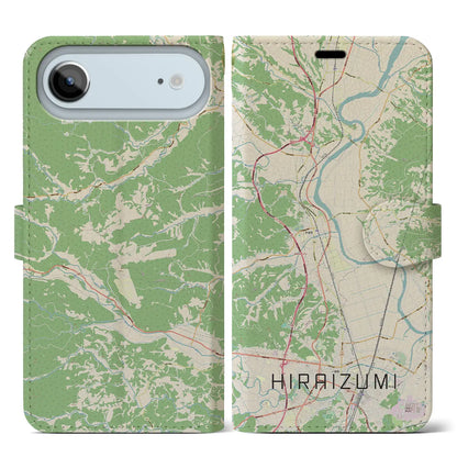 【平泉（岩手県）】地図柄iPhoneケース（手帳タイプ）