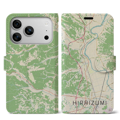 【平泉（岩手県）】地図柄iPhoneケース（手帳タイプ）