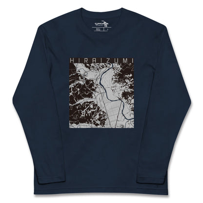 【平泉（岩手県）】地図柄ロングスリーブTシャツ