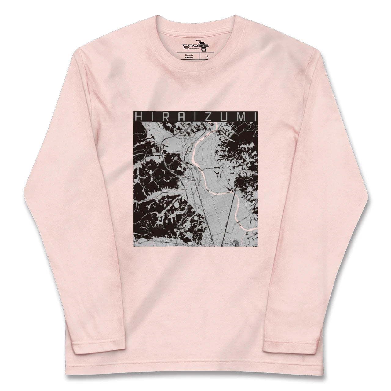 【平泉（岩手県）】地図柄ロングスリーブTシャツ