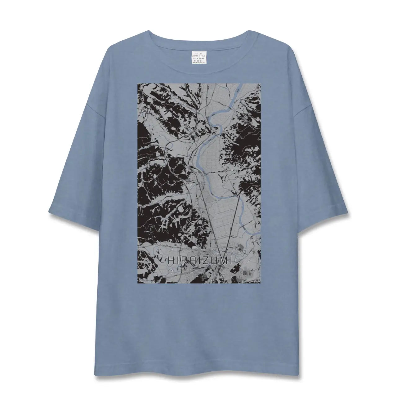 【平泉（岩手県）】地図柄ビッグシルエットTシャツ