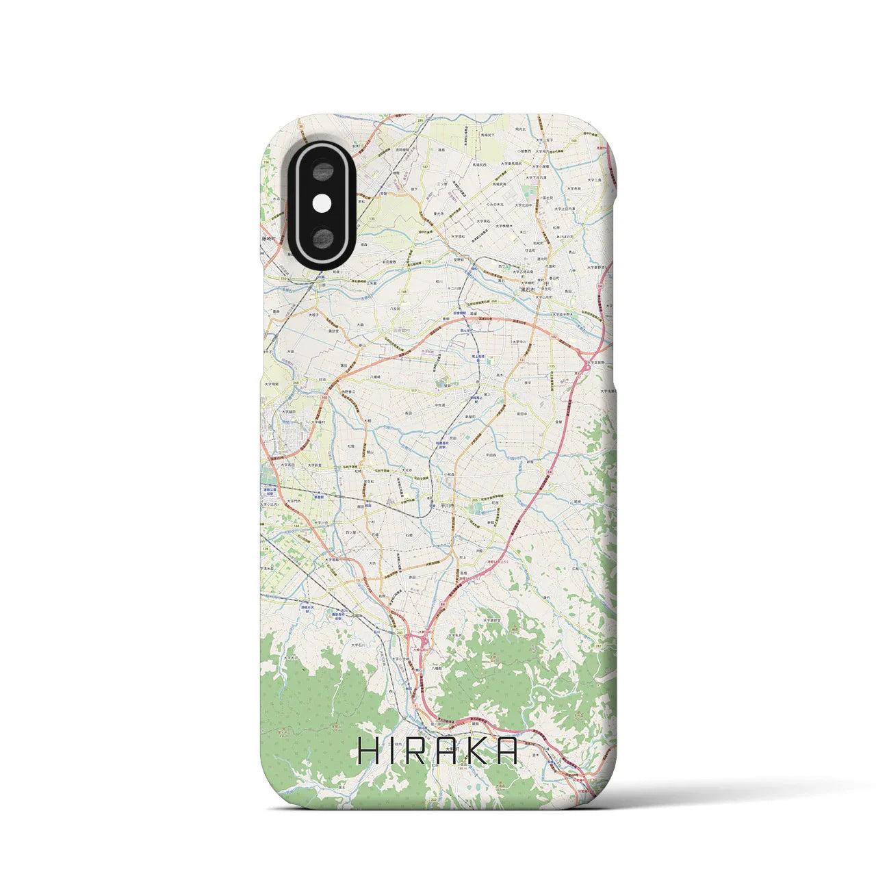 【平賀（青森県）】地図柄iPhoneケース（バックカバータイプ）