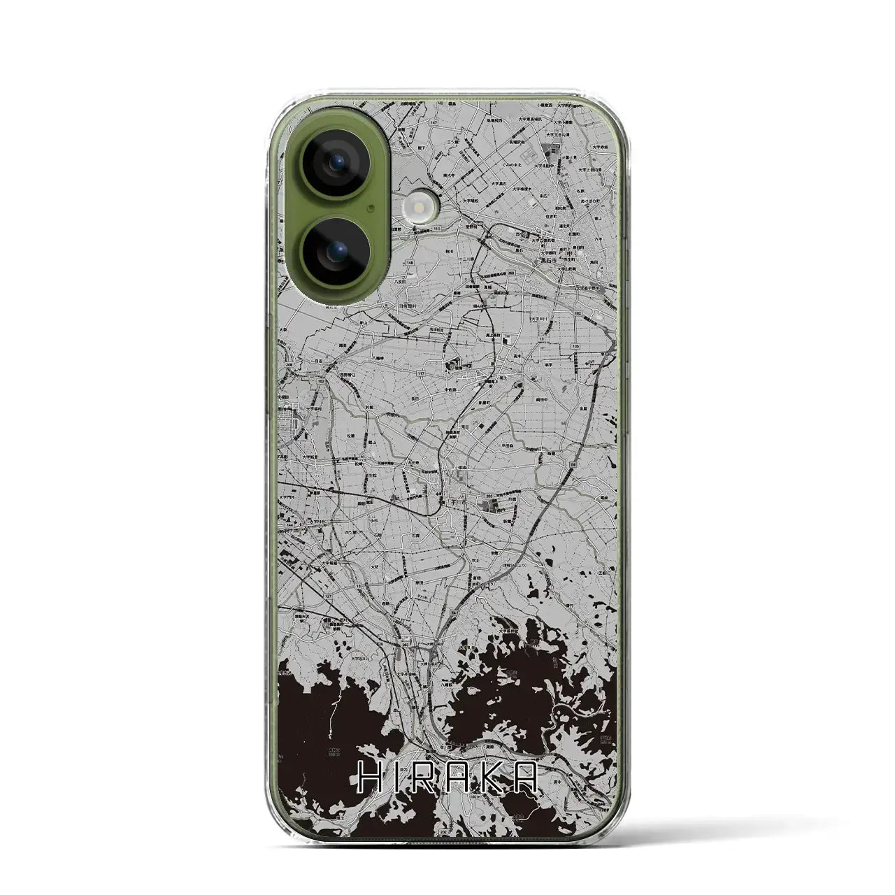 【平賀（青森県）】地図柄iPhoneケース（クリアタイプ）
