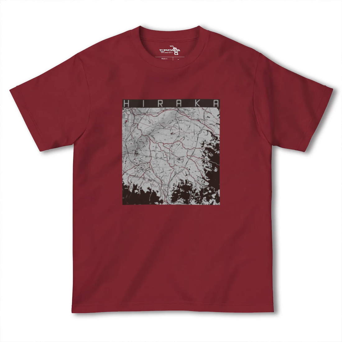 【平賀(青森県)】地図柄ヘビーウェイトTシャツ