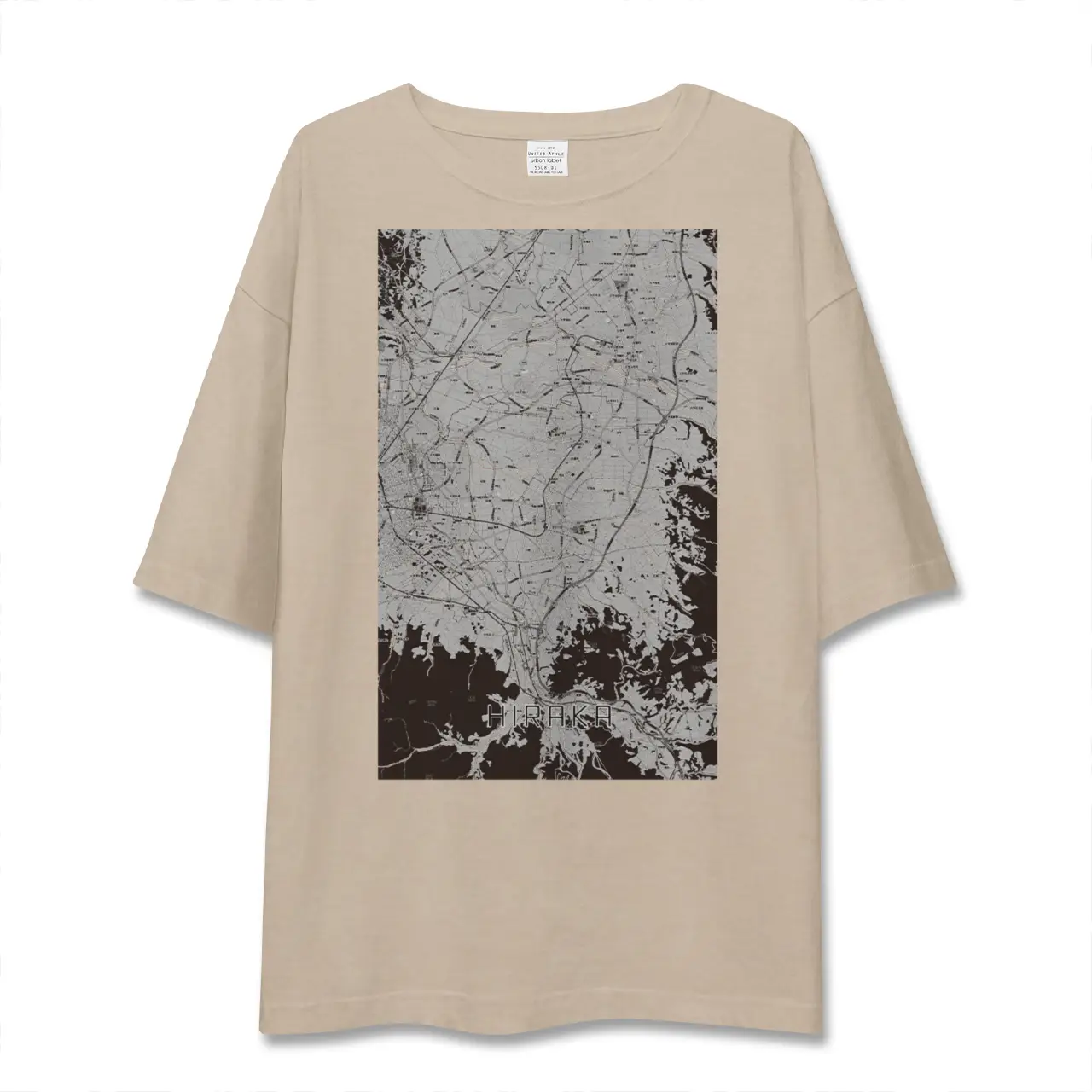 【平賀（青森県）】地図柄ビッグシルエットTシャツ