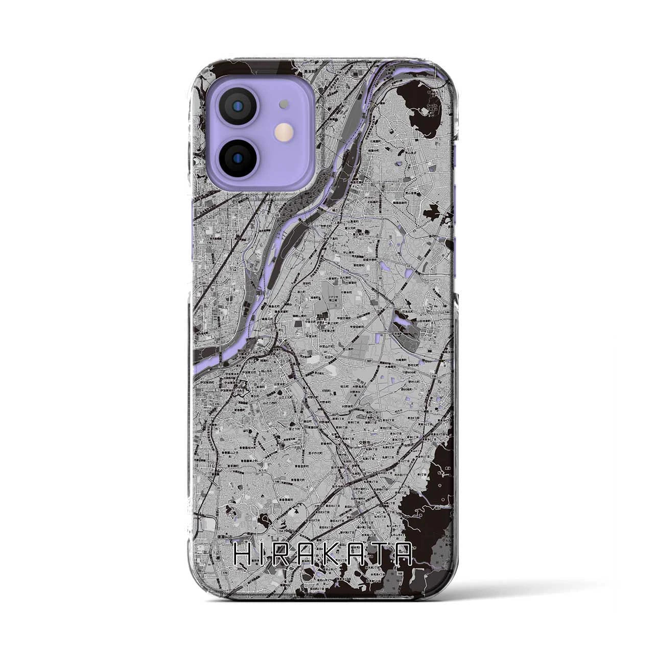 【枚方（大阪府）】地図柄iPhoneケース（クリアタイプ）