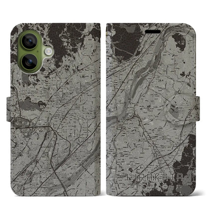 【枚方（大阪府）】地図柄iPhoneケース（手帳タイプ）