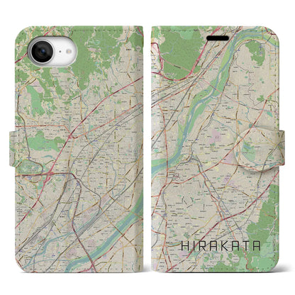 【枚方（大阪府）】地図柄iPhoneケース（手帳タイプ）