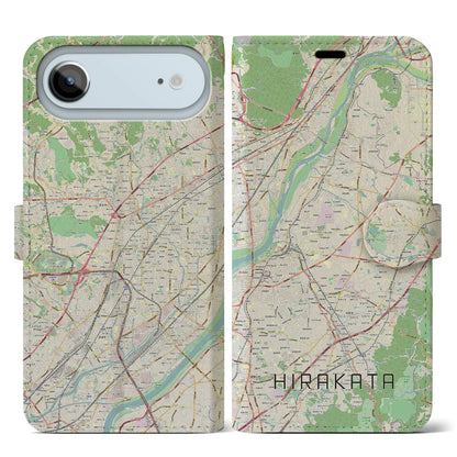 【枚方（大阪府）】地図柄iPhoneケース（手帳タイプ）