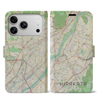 【枚方（大阪府）】地図柄iPhoneケース（手帳タイプ）