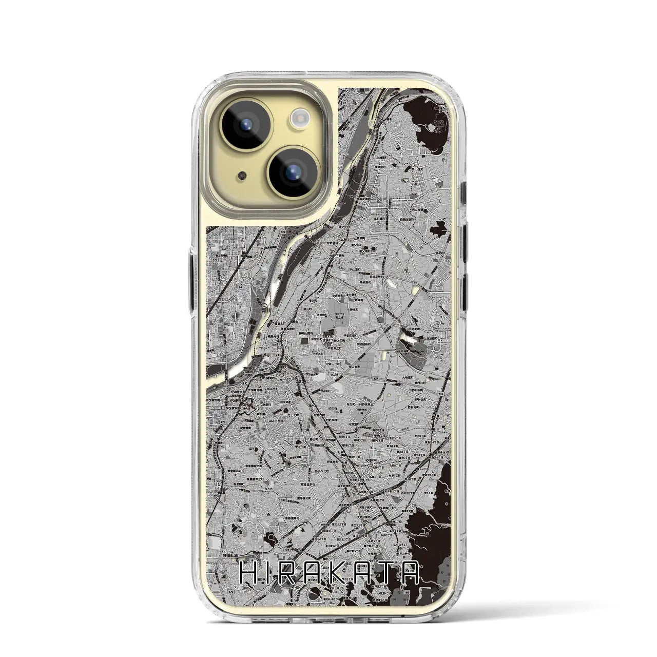 【枚方（大阪府）】地図柄iPhoneケース（MagSafeタイプ）