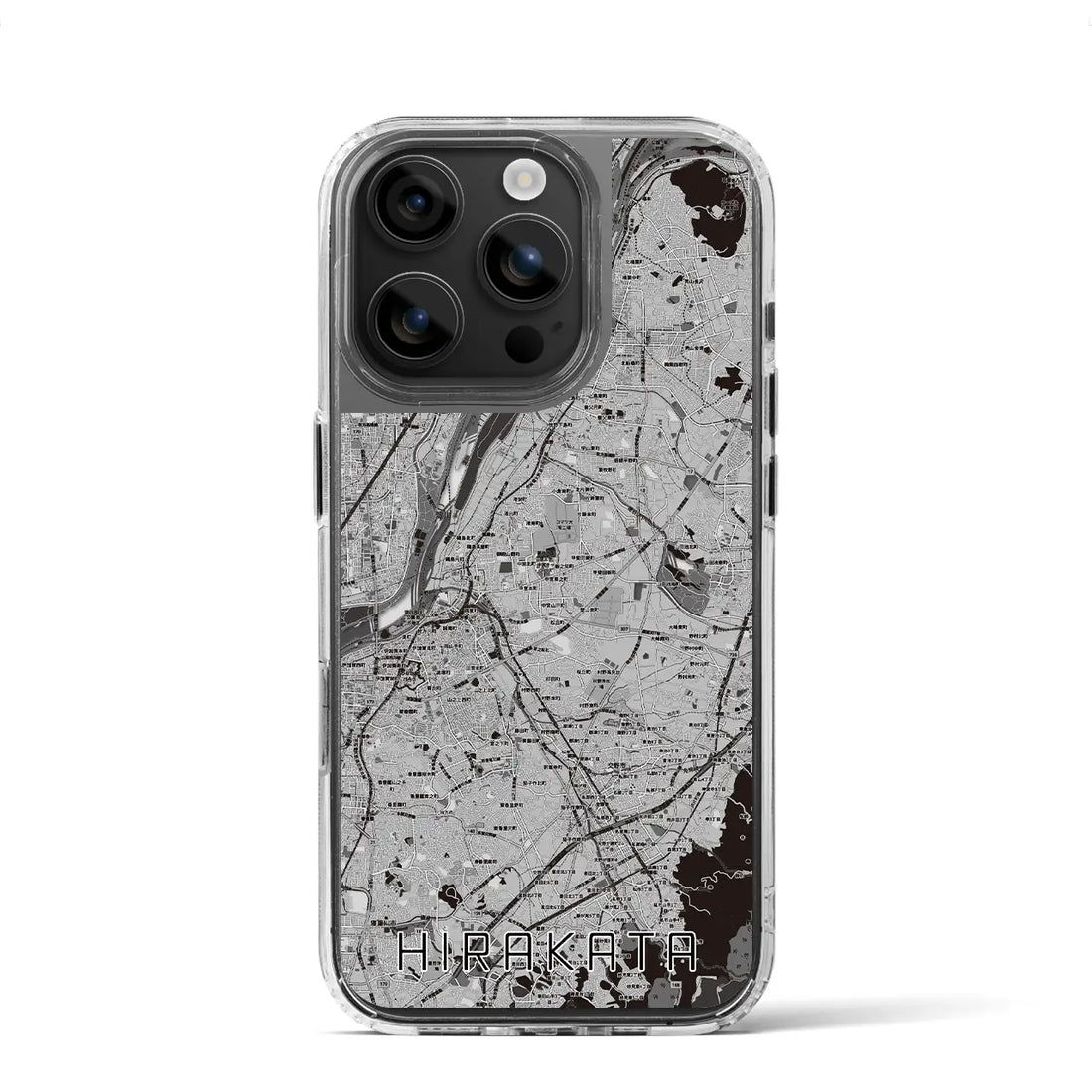 【枚方（大阪府）】地図柄iPhoneケース（MagSafeタイプ）