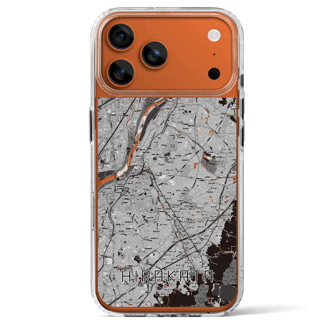 【枚方（大阪府）】地図柄iPhoneケース（MagSafeタイプ）