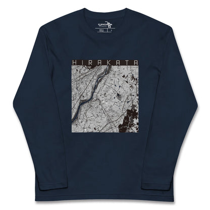 【枚方（大阪府）】地図柄ロングスリーブTシャツ