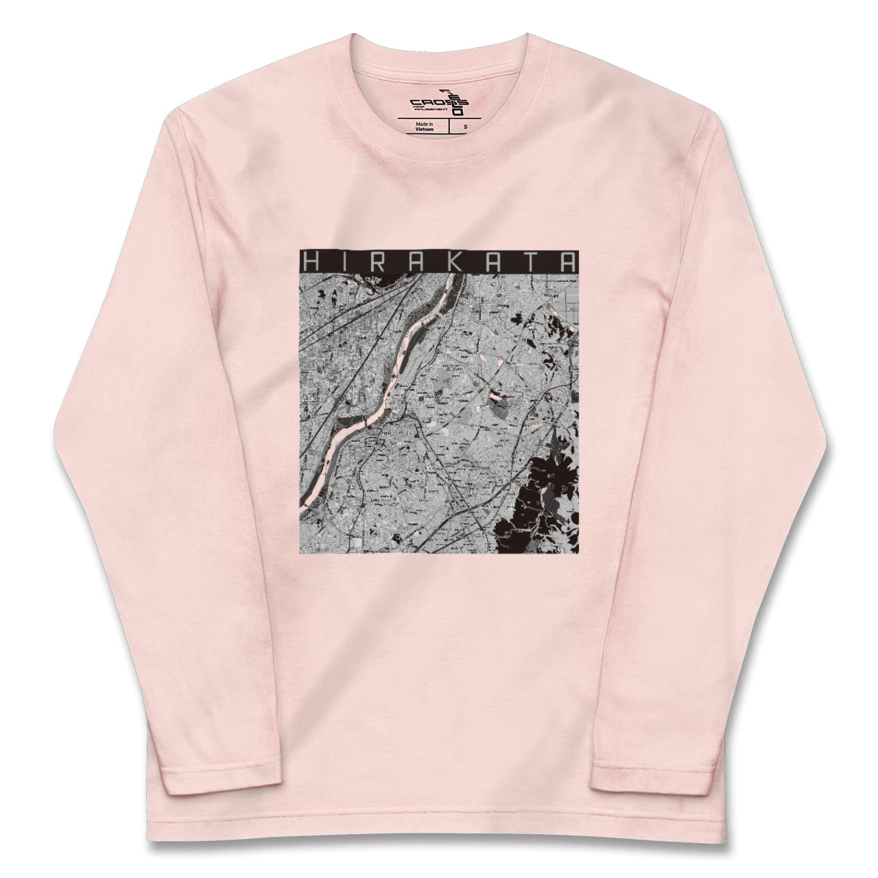【枚方（大阪府）】地図柄ロングスリーブTシャツ