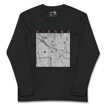 【平野（大阪府）】地図柄ロングスリーブTシャツ