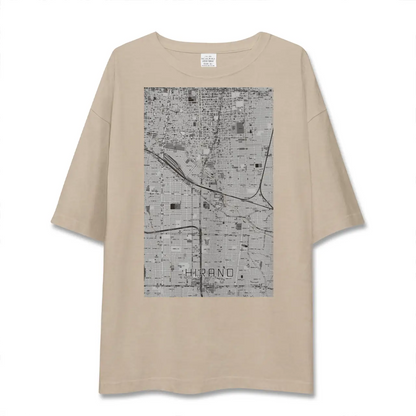 【平野（大阪府）】地図柄ビッグシルエットTシャツ