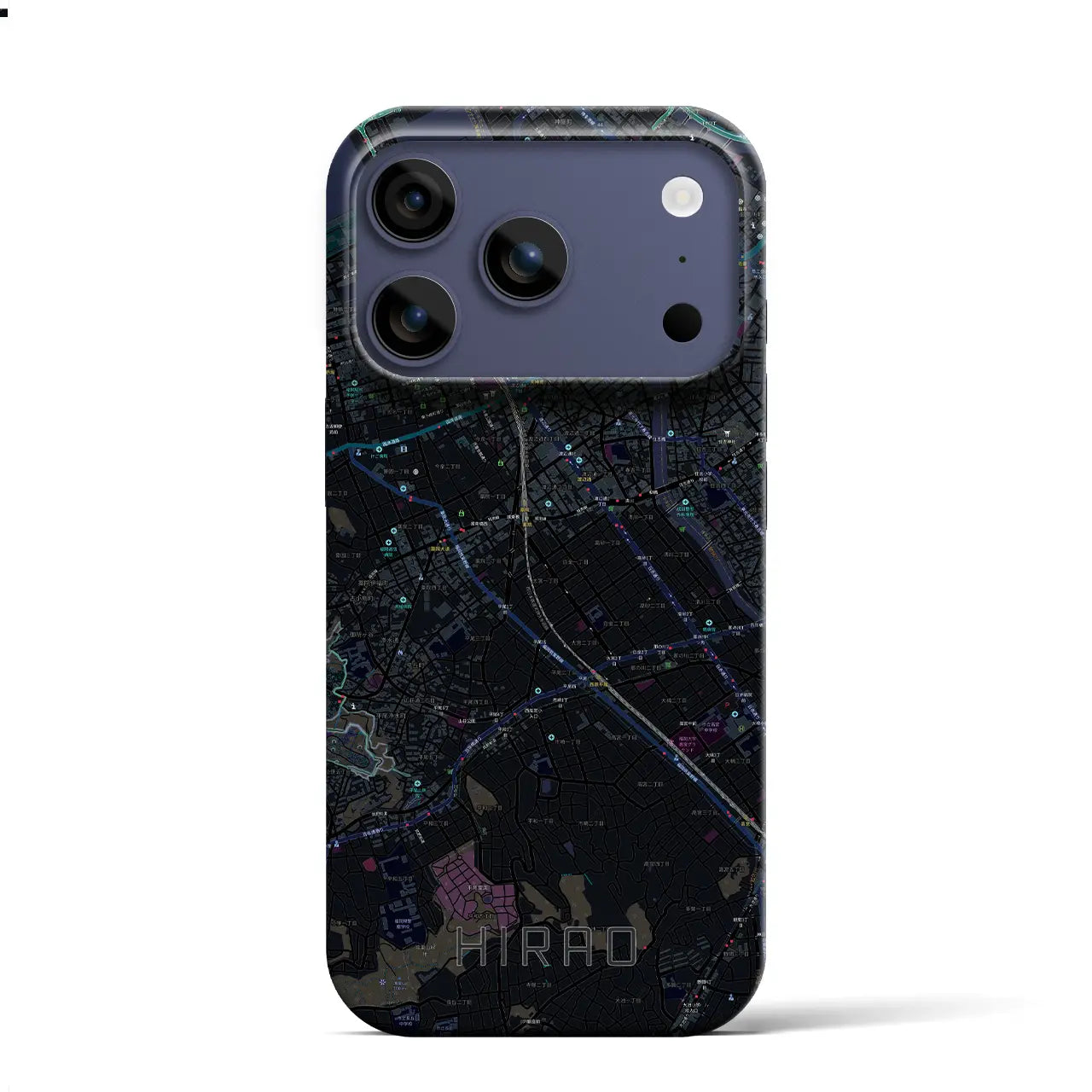 【平尾（福岡県）】地図柄iPhoneケース（バックカバータイプ）