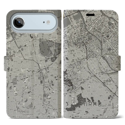 【平尾（福岡県）】地図柄iPhoneケース（手帳タイプ）