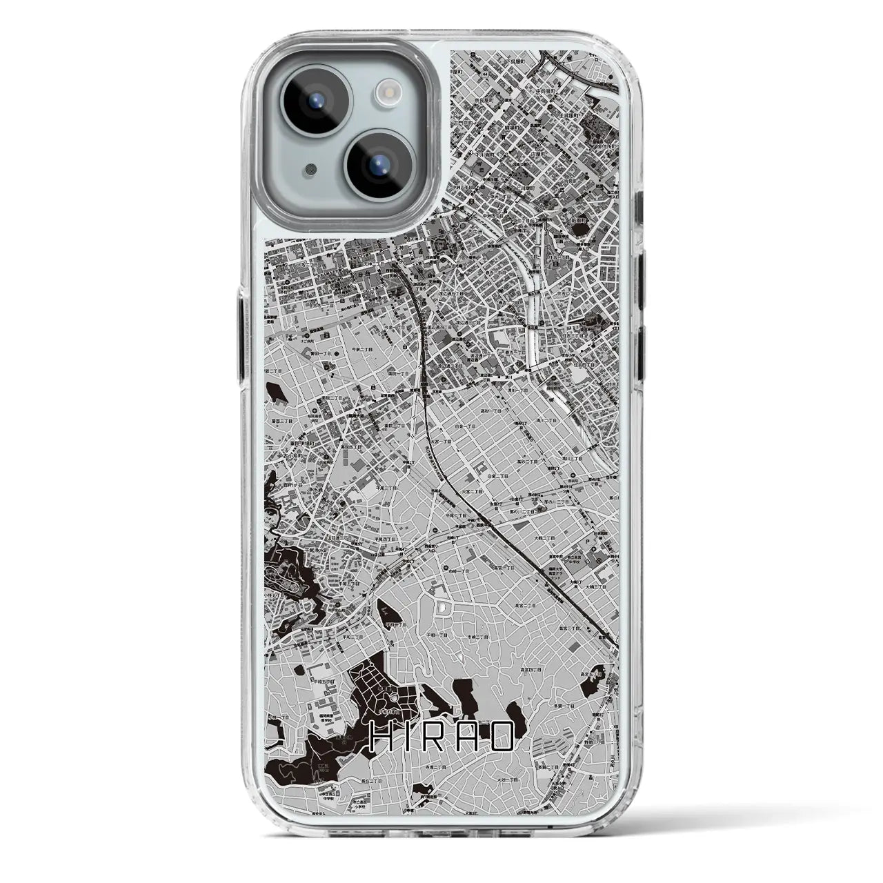 【平尾（福岡県）】地図柄iPhoneケース（MagSafeタイプ）