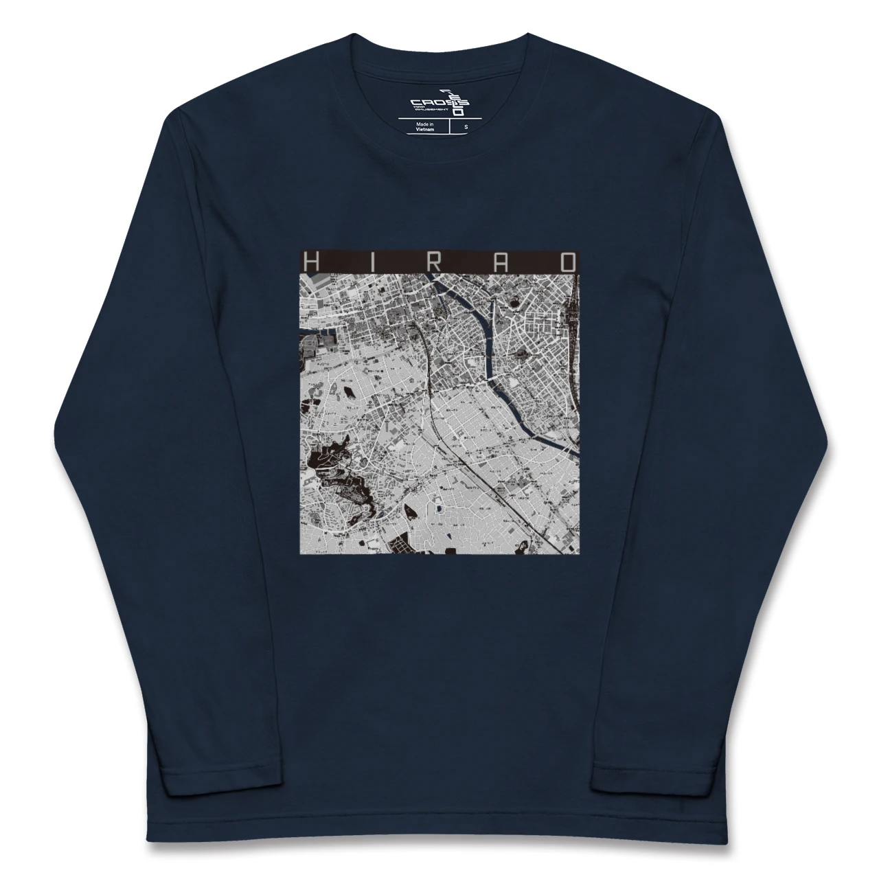 【平尾（福岡県）】地図柄ロングスリーブTシャツ