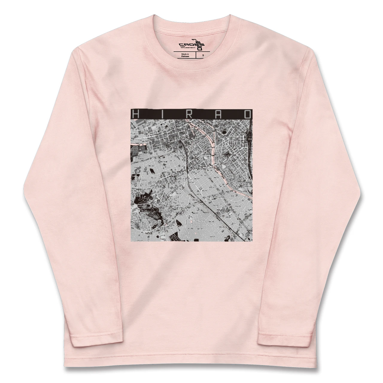 【平尾（福岡県）】地図柄ロングスリーブTシャツ