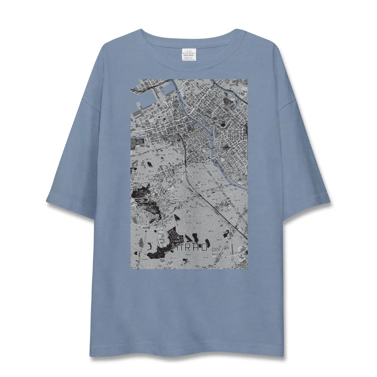 【平尾（福岡県）】地図柄ビッグシルエットTシャツ