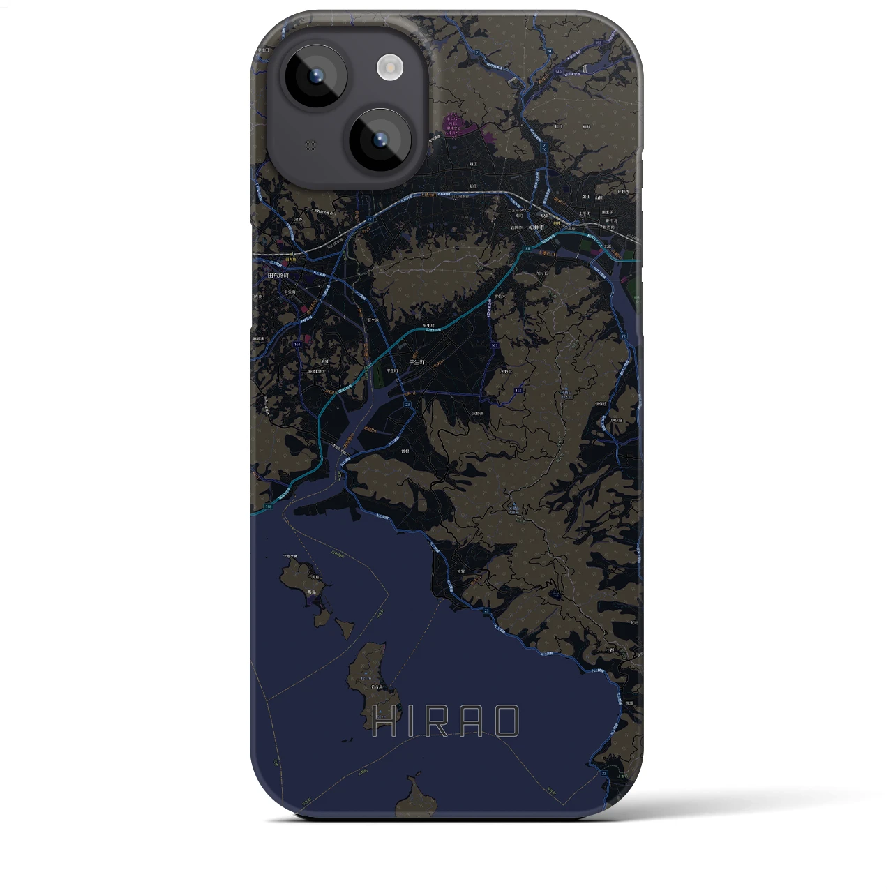 【平生（山口県）】地図柄iPhoneケース（バックカバータイプ）