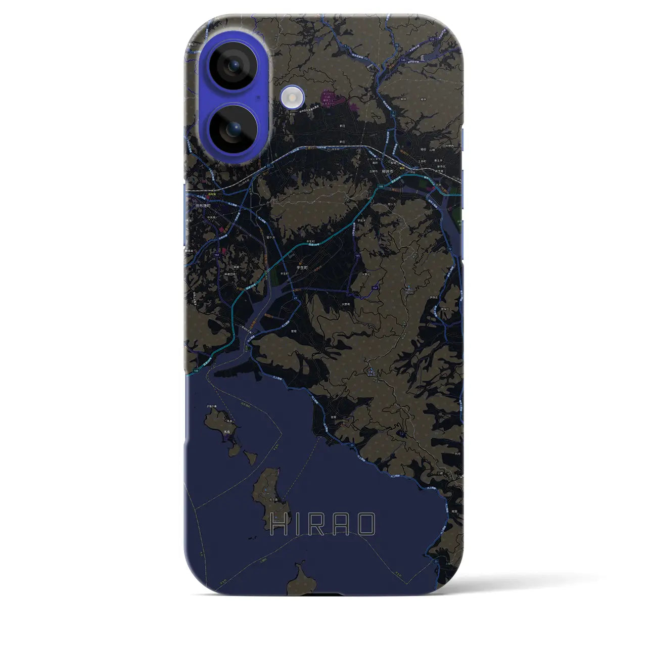 【平生（山口県）】地図柄iPhoneケース（バックカバータイプ）