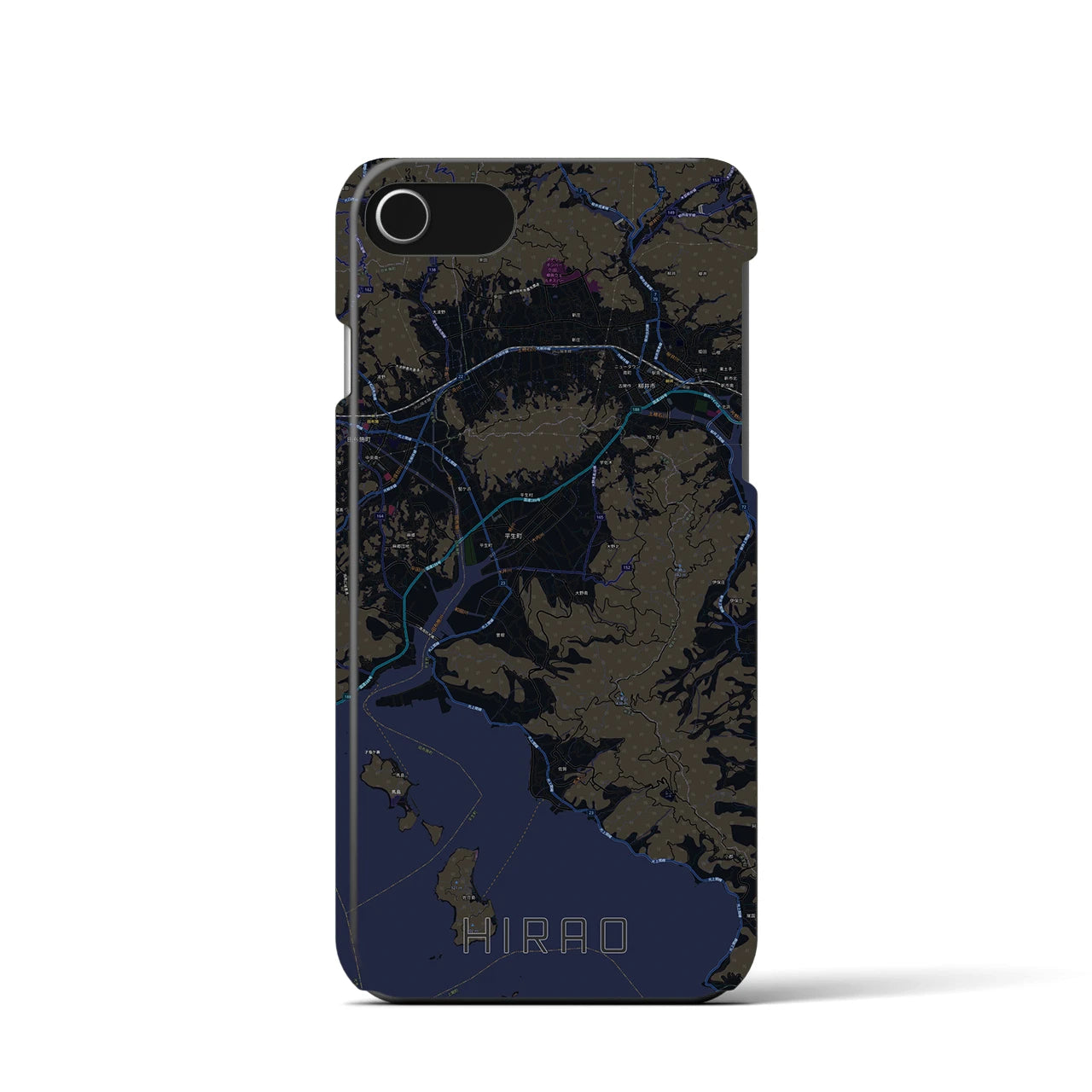 【平生（山口県）】地図柄iPhoneケース（バックカバータイプ）