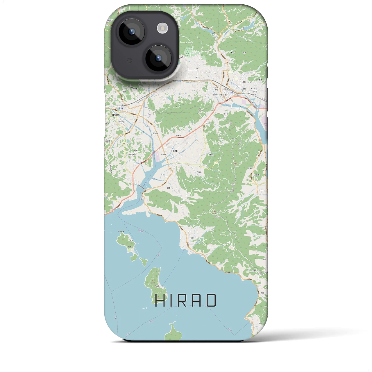 【平生（山口県）】地図柄iPhoneケース（バックカバータイプ）