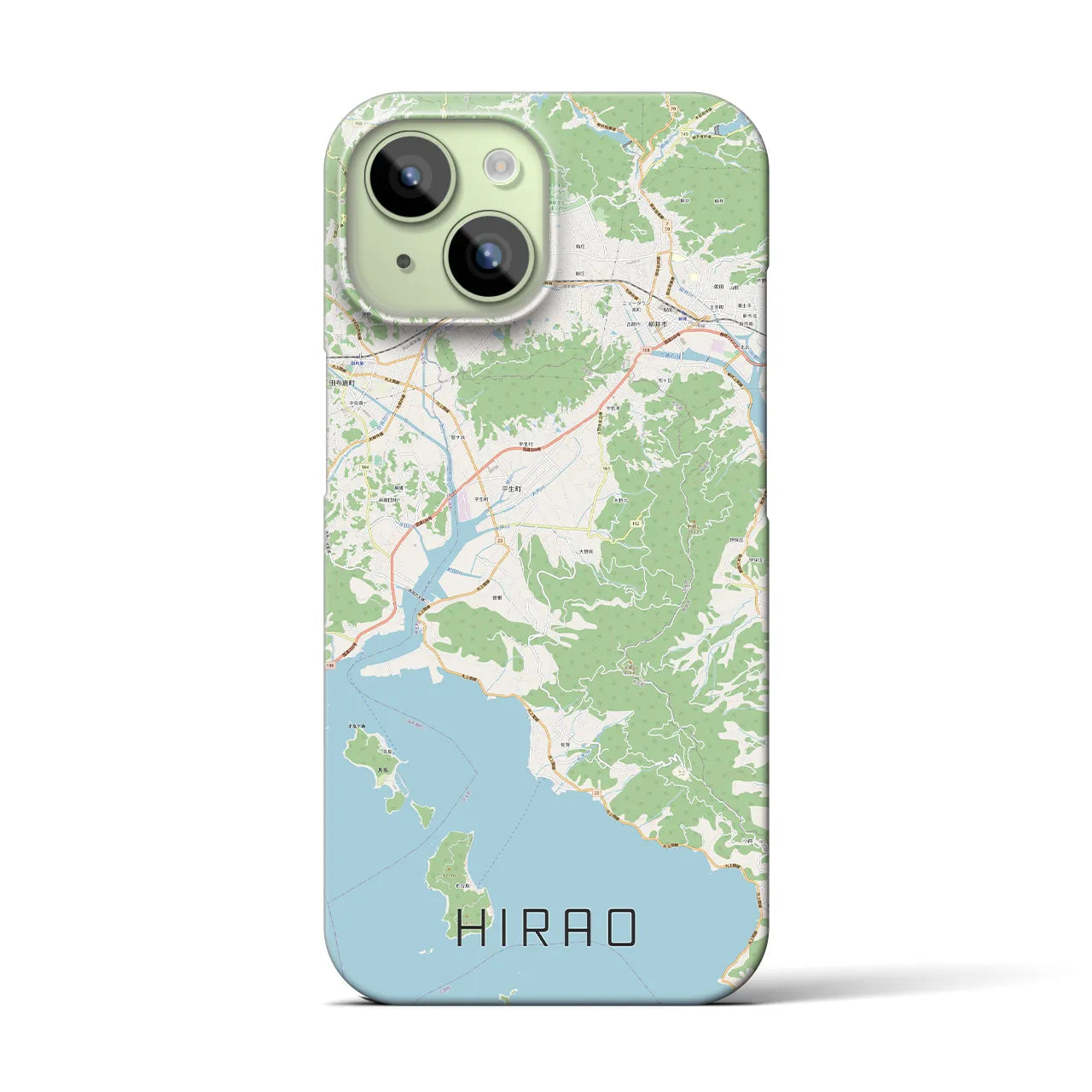 【平生（山口県）】地図柄iPhoneケース（バックカバータイプ）