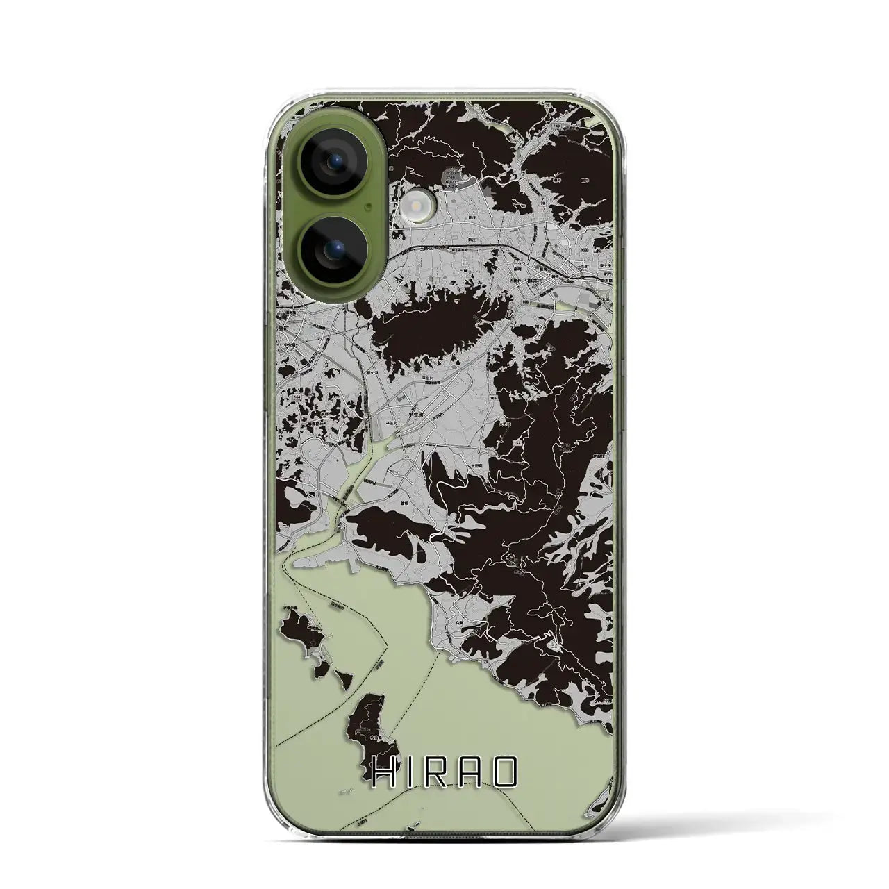 【平生（山口県）】地図柄iPhoneケース（クリアタイプ）