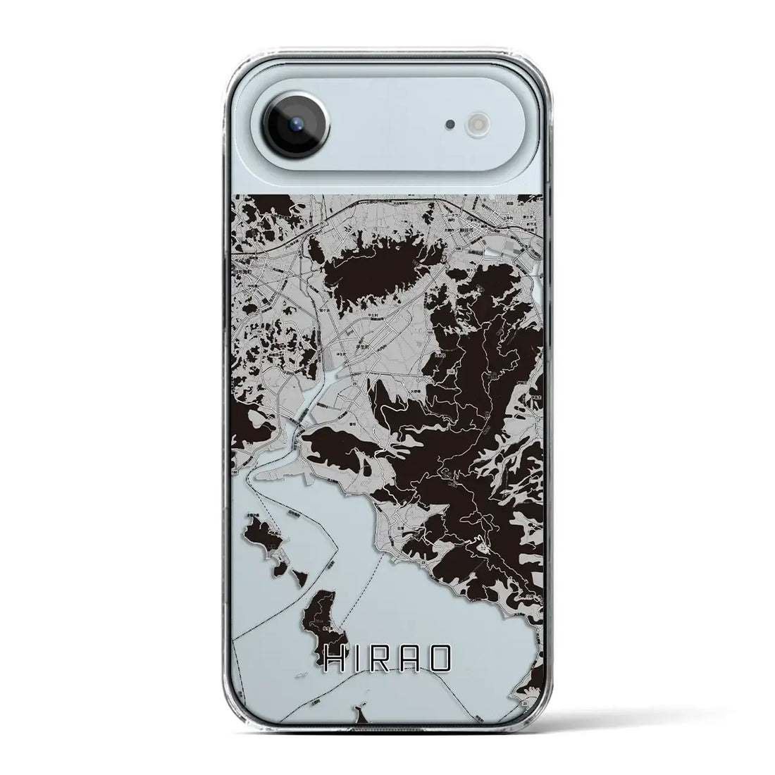 【平生（山口県）】地図柄iPhoneケース（クリアタイプ）モノトーン・iPhone 17 Pro Max 用