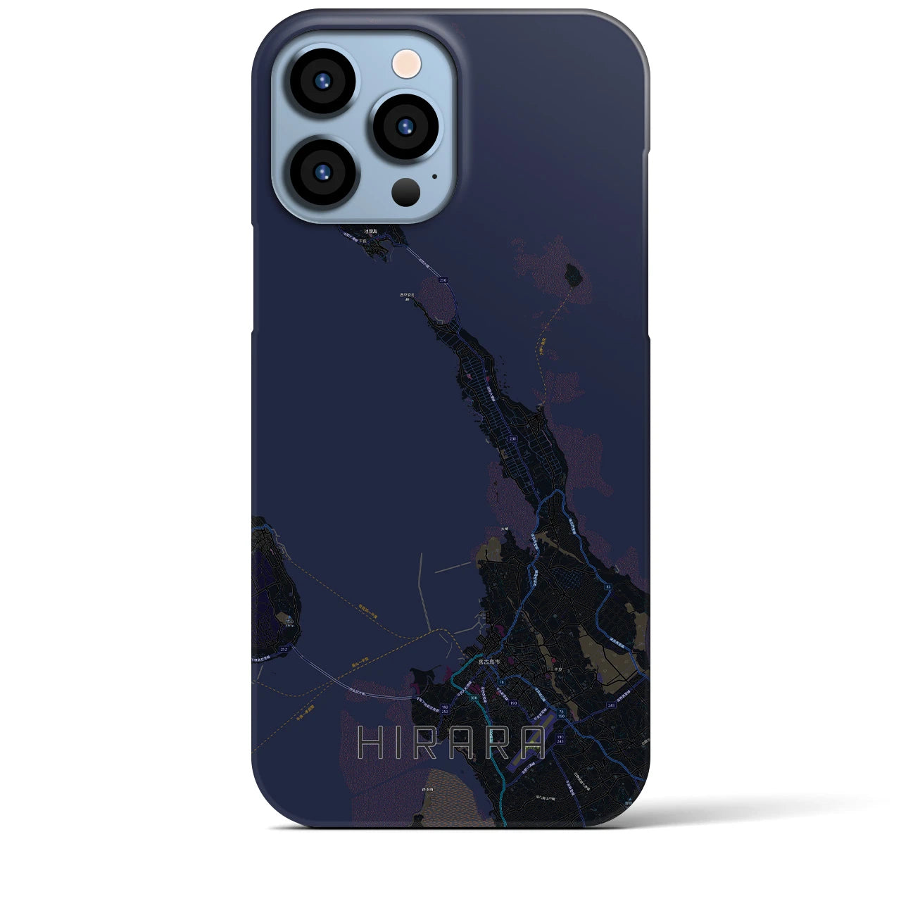 【平良（沖縄県）】地図柄iPhoneケース（バックカバータイプ）