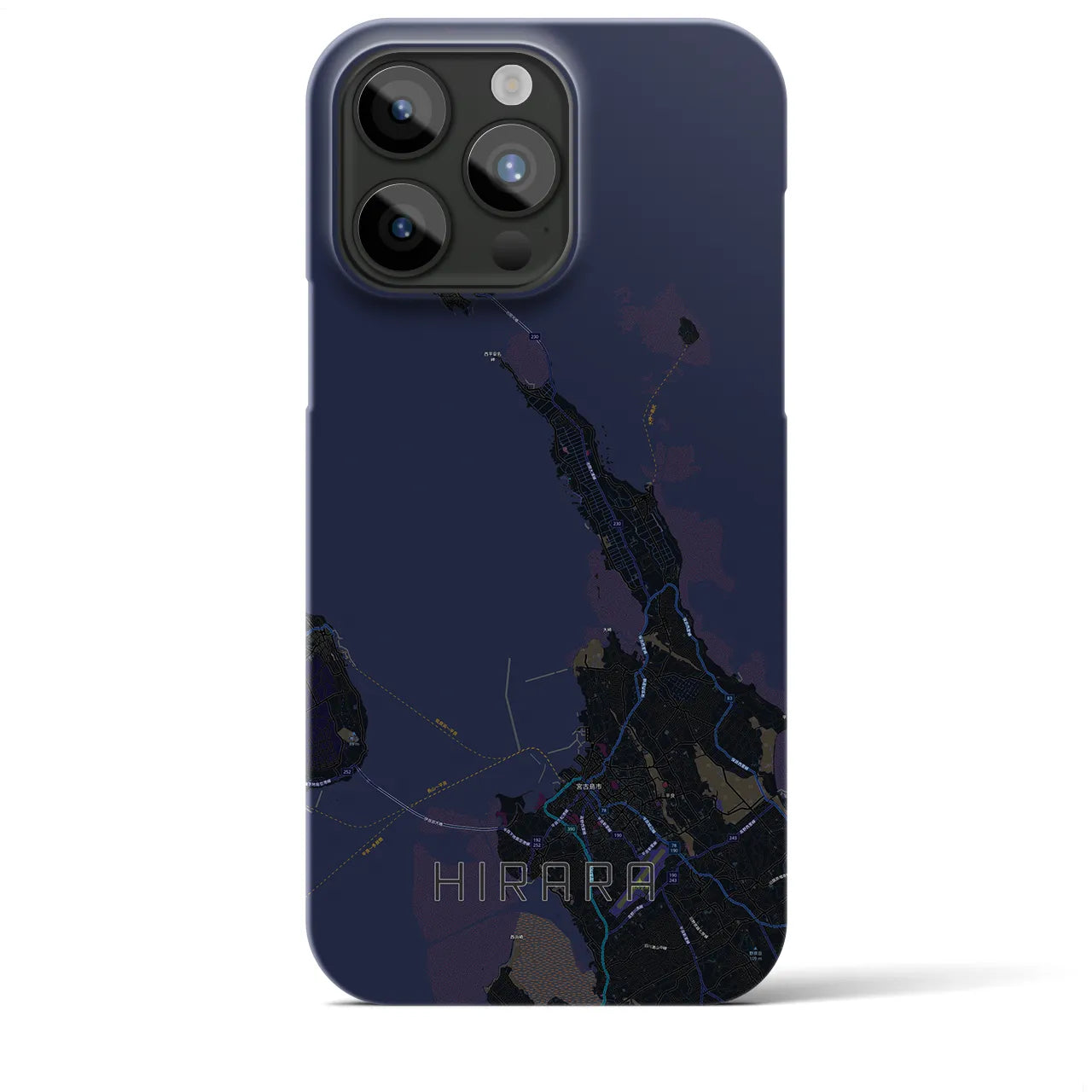 【平良（沖縄県）】地図柄iPhoneケース（バックカバータイプ）