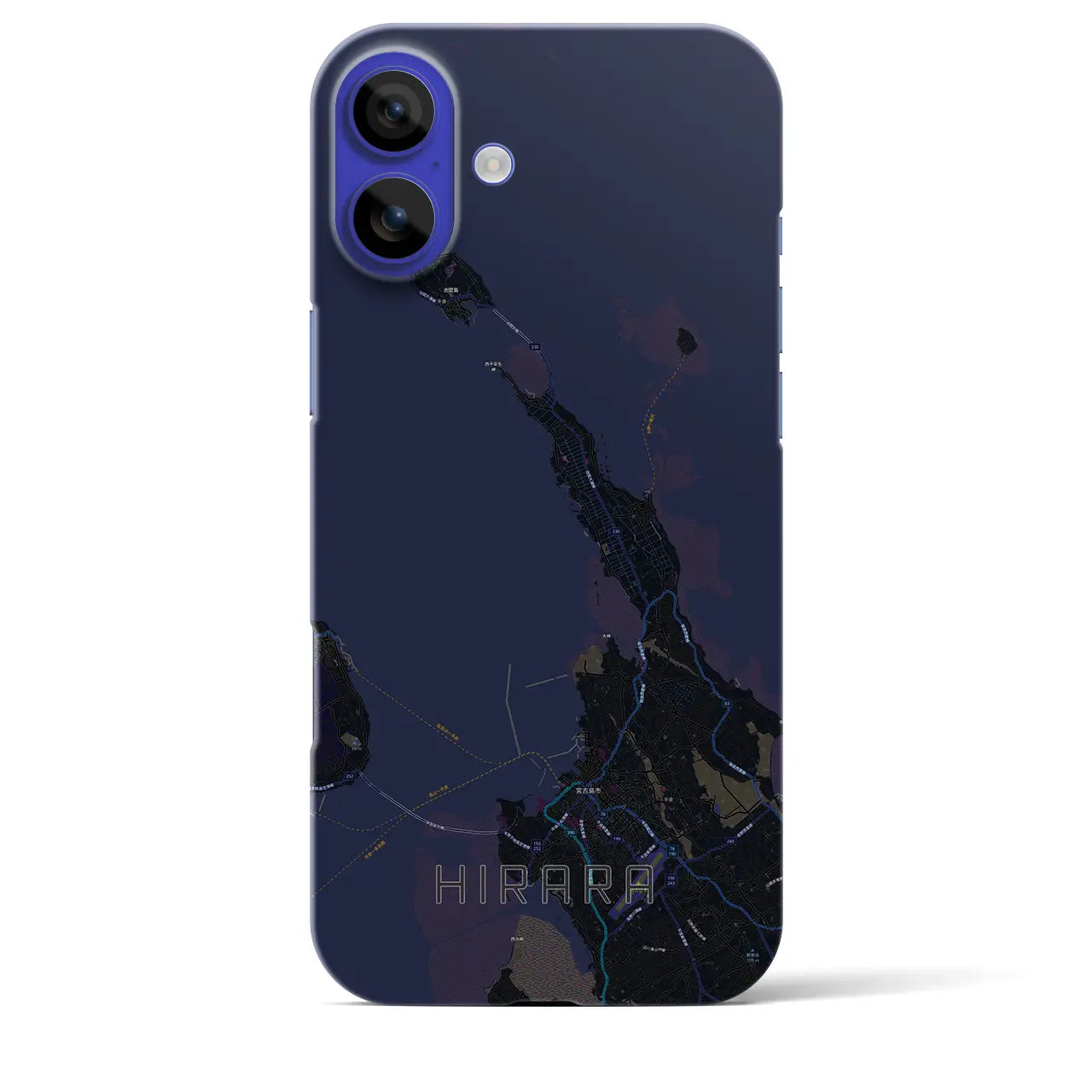 【平良（沖縄県）】地図柄iPhoneケース（バックカバータイプ）