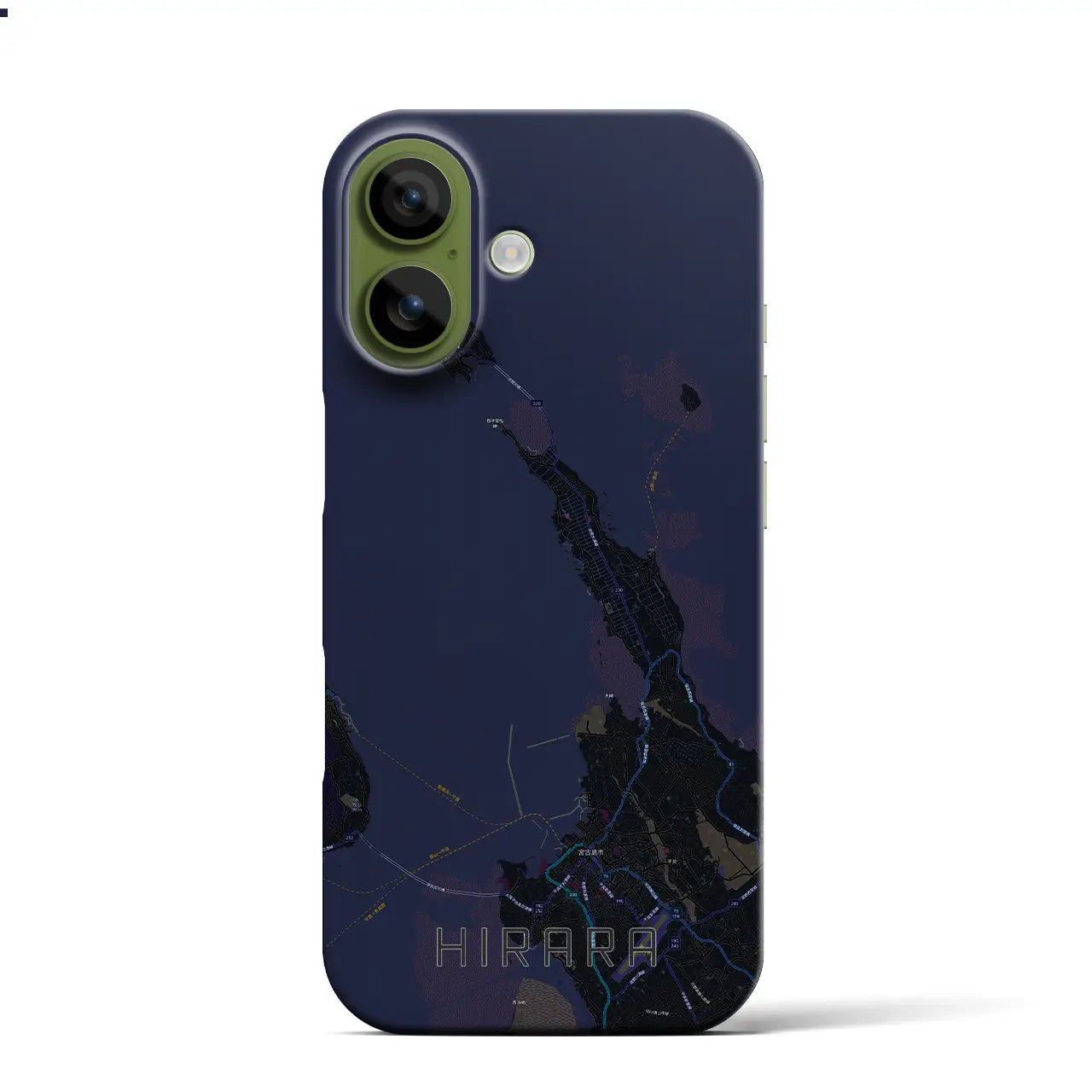 【平良（沖縄県）】地図柄iPhoneケース（バックカバータイプ）