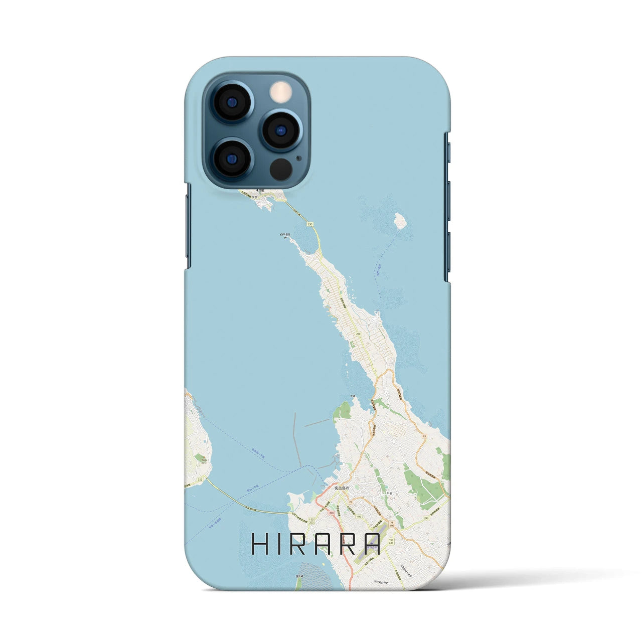 【平良（沖縄県）】地図柄iPhoneケース（バックカバータイプ）