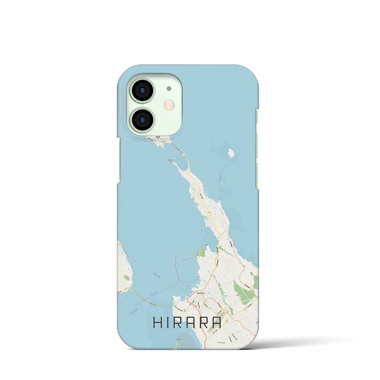 【平良（沖縄県）】地図柄iPhoneケース（バックカバータイプ）